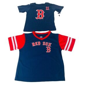 MLB Boston Red Sox, Rafael Devers & Boston T-Shirt Set Navy Red NEW Toddler 3T